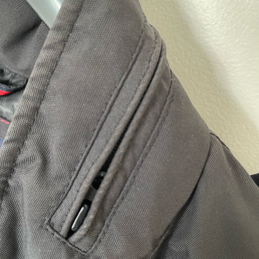 Tommy Hilfiger Large Black Mens coat field bomber jacket zip in hood - Picture 7 of 12